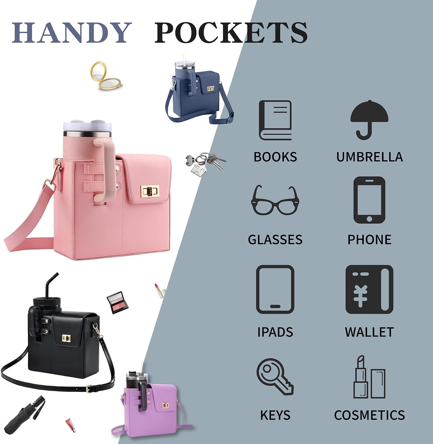 Stylish Outdoor Crossbody Water Bottle Bag with Adjustable Strap - Perfect for Adventures!