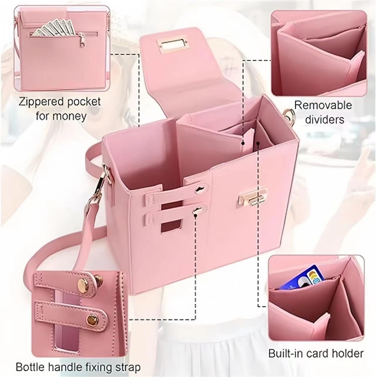 Stylish Outdoor Crossbody Water Bottle Bag with Adjustable Strap - Perfect for Adventures!
