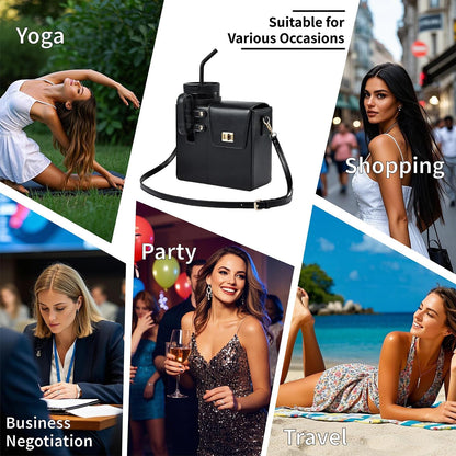 Stylish Outdoor Crossbody Water Bottle Bag with Adjustable Strap - Perfect for Adventures!